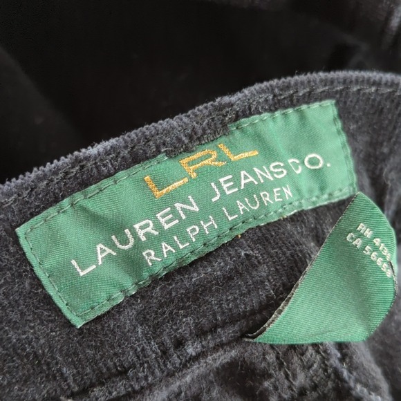 Vintage Lauren Ralph Corduroy Pants Womens 20W 40x29 Black Classic Straight - Picture 5 of 14